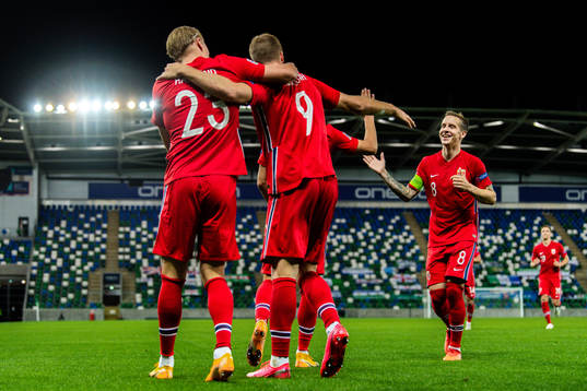 Erling Braut Haaland, Alexander Sørloth and Stefan