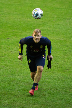 Emil Krafth of the Swedish national football team