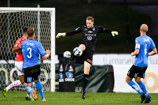 Halmstads målvakt Malkolm Nilsson Säfqvist