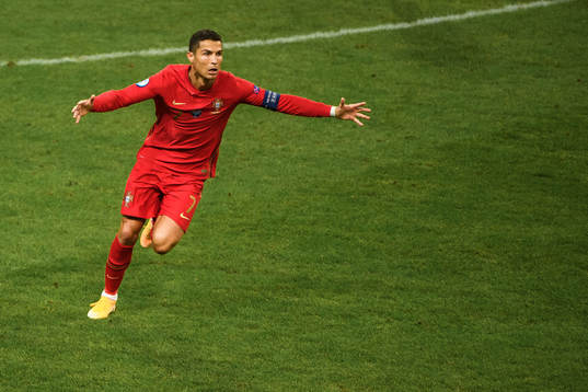 Cristiano Ronaldo of Portugal celebrates