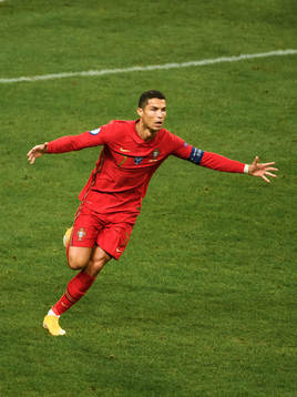 Cristiano Ronaldo of Portugal celebrates