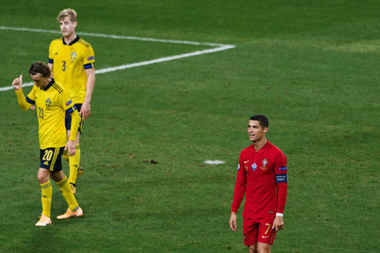 Kristoffer Olsson, Filip Helander of Sweden and Cristiano