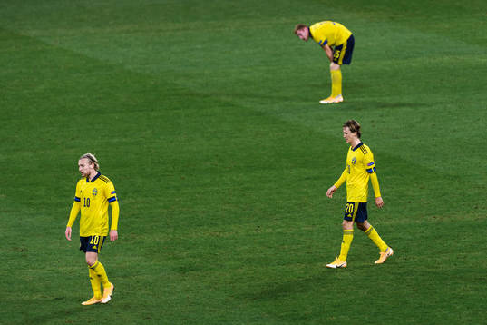 Emil Forsberg, Kristoffer Olsson and Dejan Kulusevski of