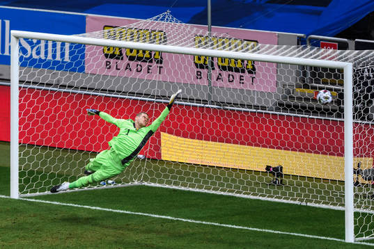 Cristiano Ronaldo of Portugal, not pictured, scores the 0-2