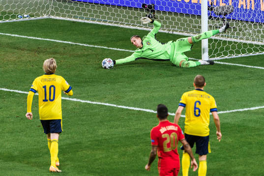Goalkeeper Robin Olsen of Sweden