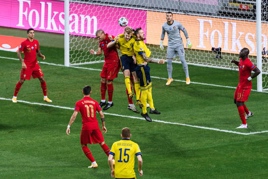 Filip Helander and Pontus Jansson of Sweden