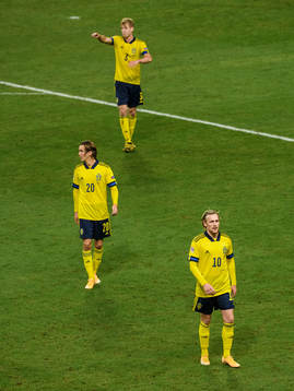Filip Helander, Kristoffer Olsson and Emil Forsberg of