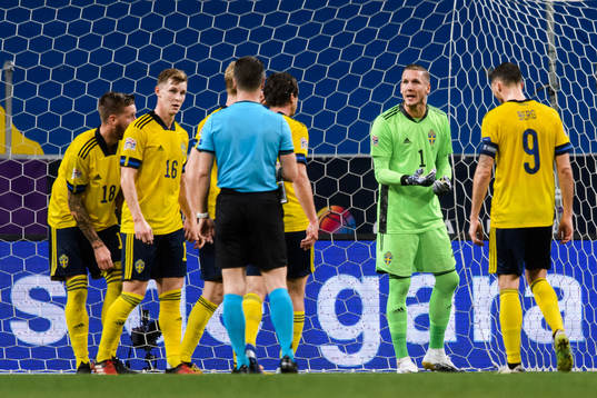 Pontus Jansson , Emil Krafth , goalkeeper Robin Olsen and
