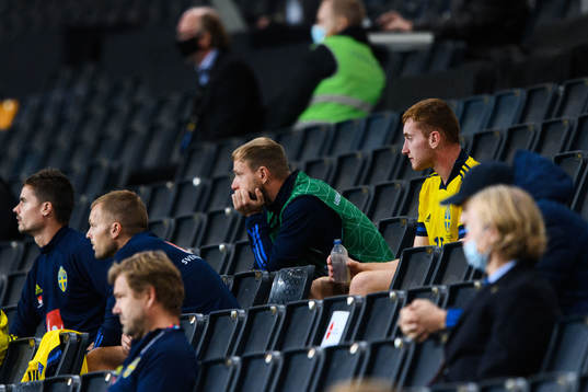John Guidetti and Dejan Kulusevski of Sweden