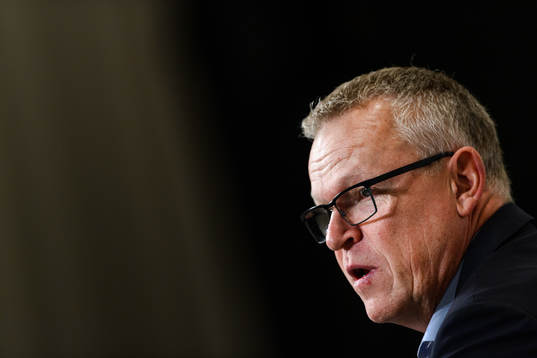 Head coach Janne Andersson of Sweden at a press conference