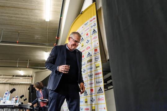 Head coach Janne Andersson of Sweden at a press conference