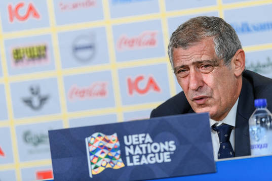Head coach Fernando Santos of Portugal n at a press