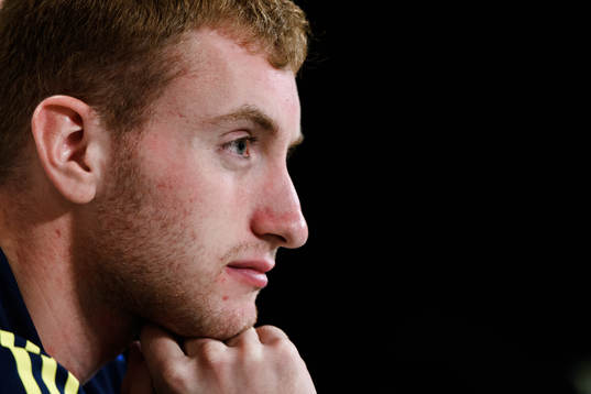 Dejan Kulusevski of Sweden at a press conference