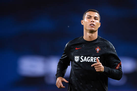 Cristiano Ronaldo of Portugal at warm up