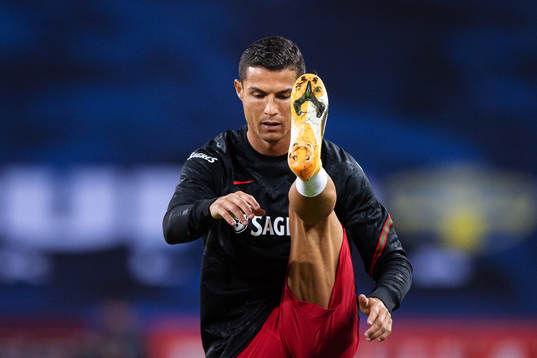 Cristiano Ronaldo of Portugal at warm up