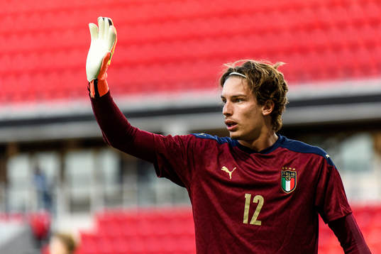 Goalkeeper Marco Carnesecchi of Italy