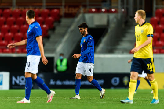 Marco Carraro of Italy looks dejected