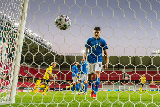 Gianluca Scamacca of Italy looks dejected