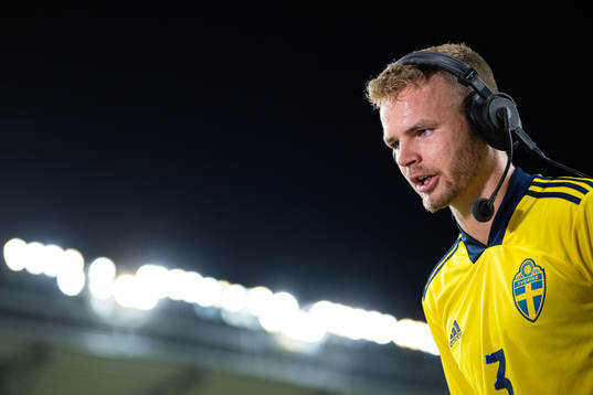 Gustav Henriksson of Sweden is being interviewed