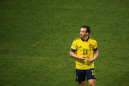 Gustav Svensson of Sweden looks dejected
