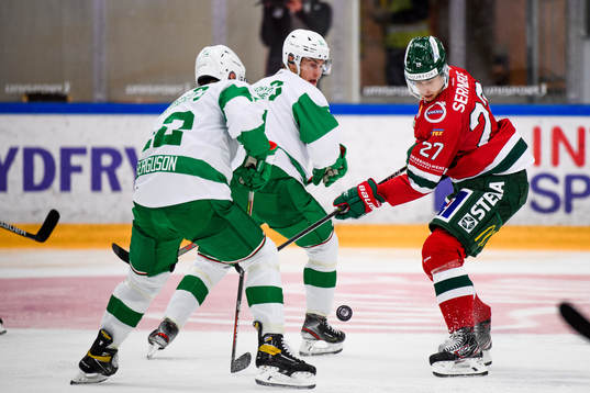 Rögles Nils Höglander och Frölundas Robin Alvarez