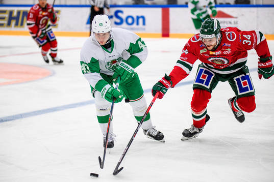 Rögles Olli Palola och Frölundas Theodor Lennström