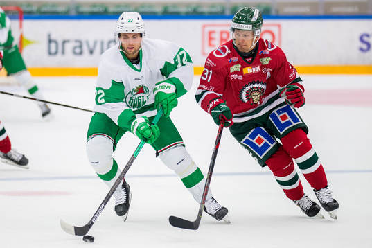Rögles Daniel Zaar och Frölundas Nicklas Lasu