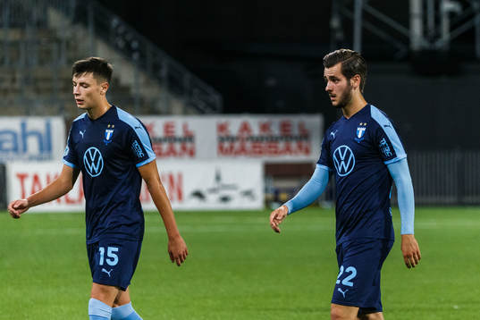 Malmö FFs Anel Ahmedhodzic och Adi Nalic deppar