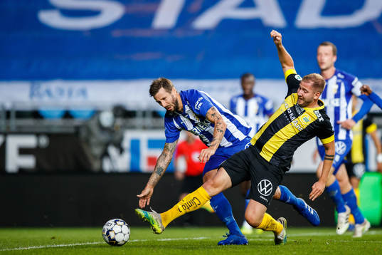 IFK Göteborgs Mattias Bjärsmyr och Hammarbys Darijan
