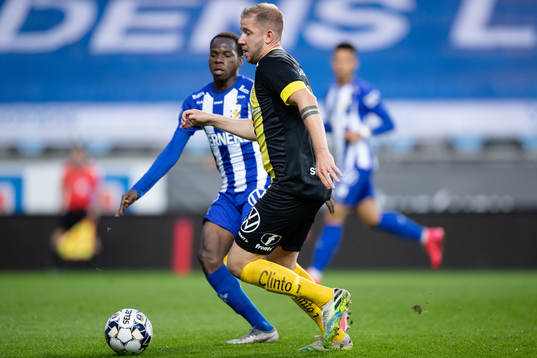 Hammarbys Darijan Bojanic och IFK Göteborgs Alhassan Yusuf