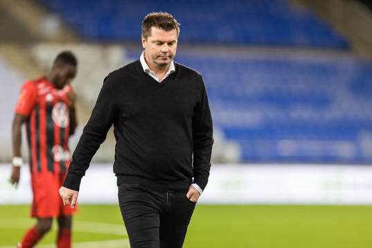 IFK Norrköpings tränare Jens Gustafsson deppar