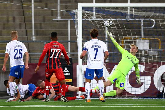 Mål 2-2 av Östersunds Thomas Isherwood förbi IFK