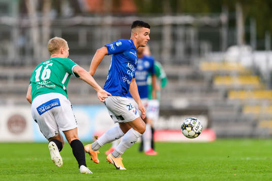 Brages André Kamp och Trelleborgs Haris Brkic