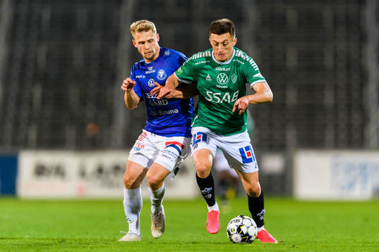 Trelleborgs Erik Andersson och Brages Leonard Pllana