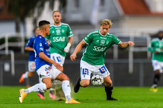 Brages Douglas Karlberg och Trelleborgs Haris Brkic