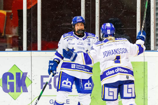 Leksands Dominique Rüegg jublar