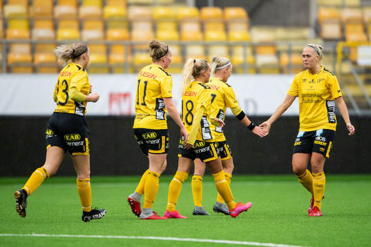 Elfsborgs Ellen Larsson jublar med Sara Jardving