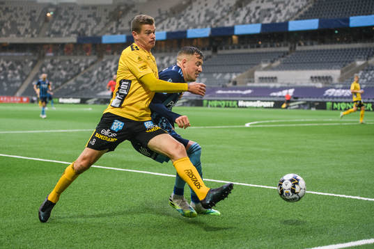 Djurgårdens Fredrik Ulvestad och Elfsborgs Samuel Holmén