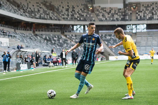 Djurgårdens Haris Radetinac och Elfsborgs Gustav Henriksson