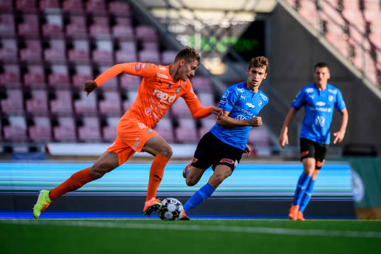 AFC Eskilstunas Pontus Rödin och Halmstads Rasmus