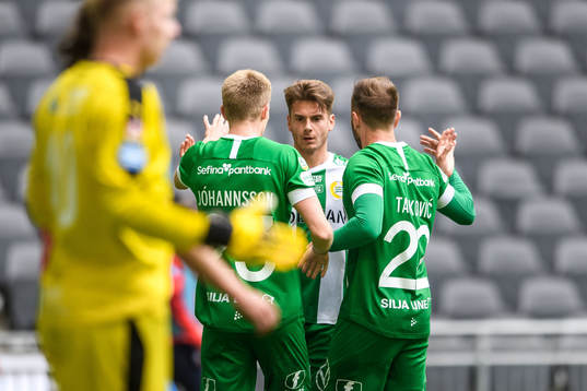 Hammarbys Aron Johansson, Alexander Kacaniklic och Muamer