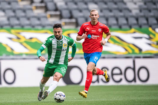 Hammarbys Imad Khalili och Helsingborgs Jakob Voelkerling