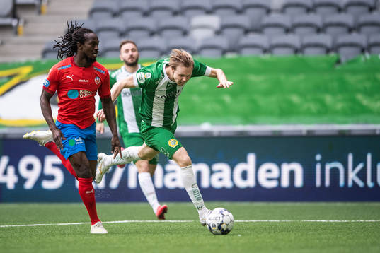 Helsingborgs Kebba Ceesay och Hammarbys Tim Söderström