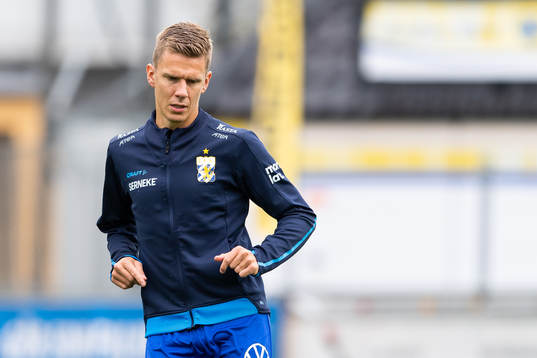 IFK Göteborgs Pontus Wernbloom före fotbollsmatchen i