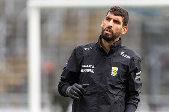 IFK Göteborgs målvakt Ioannis Anestis före