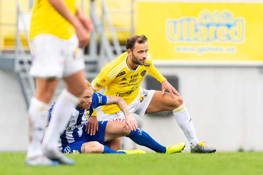 IFK Göteborgs Alexander Farnerud och Falkenbergs Grégoire