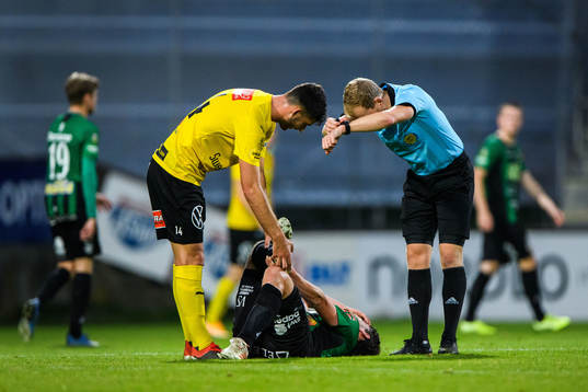 Varbergs Robin Tranberg har ont