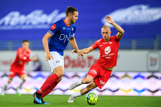 Jonatan Tollås Nation of Vålerenga and Petter Strand of