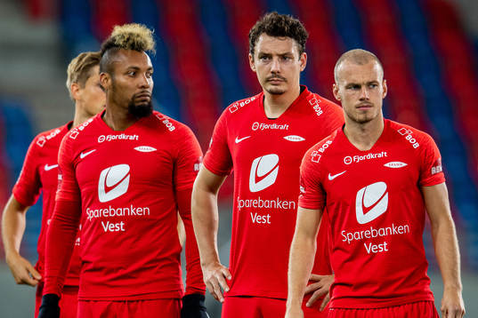 Bismar Acosta, Vegard Forren and Petter Strand of Brann