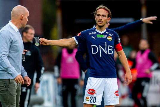 Henrik Pedersen, head coach of Strømsgodset, and Mikkel